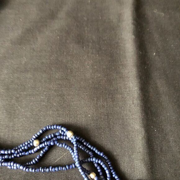 Cute Ombré Beaded Blue Necklace - Picture 4 of 7